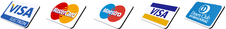 Credit card payment - visa - mastercard - maestro.
